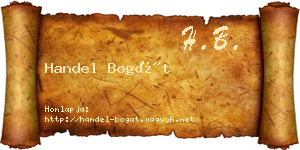 Handel Bogát névjegykártya